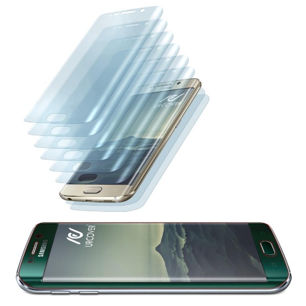 Samsung Galaxy S6 Edge gerundete TPU Schutz-Folie komplett Display transparent