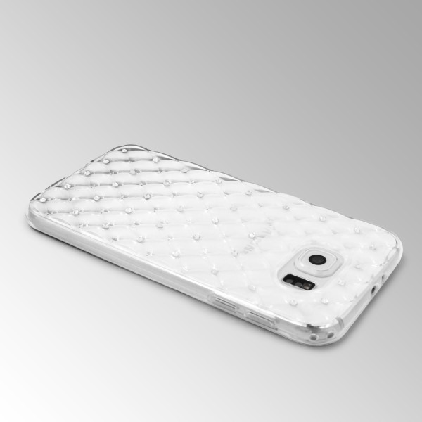 Samsung Galaxy S6 Luxus TPU Handy Hülle Schutz Cover Glitzer Diamant Schale Case