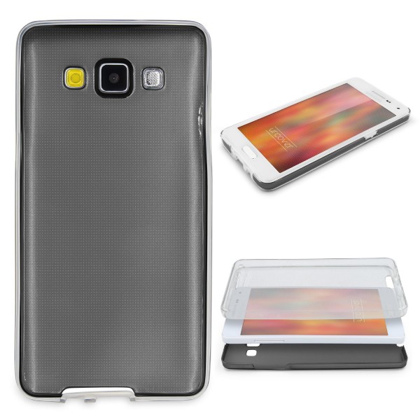 Samsung Galaxy A7 (2015) 360 GRAD RUNDUM SCHUTZ Metalloptik TPU Hülle Cover Case