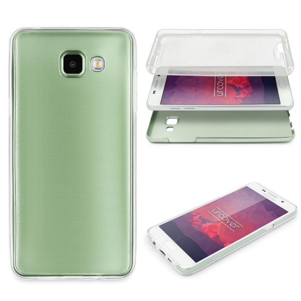 Samsung Galaxy A7 (2016) 360 GRAD RUNDUM SCHUTZ Metalloptik TPU Hülle Cover Case