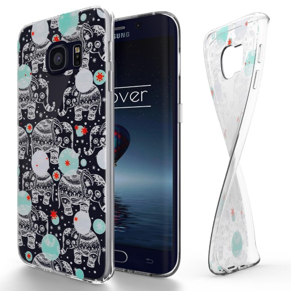 Samsung Galaxy S6 Edge Plus Transparent TPU Design Schutz Hülle Case Cover