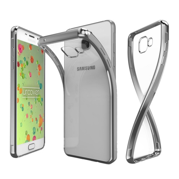Samsung Galaxy A7 (2016) Hülle Spiegelrand klar Slim Cover Tasche Back Case Etui