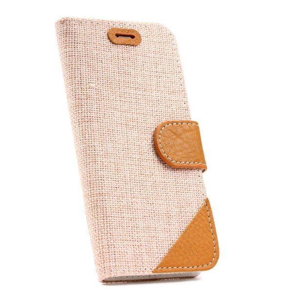 Urcover Apple iPhone 6 / 6s Stoff Wallet Tasche Magnetverschluss & Standfunktion