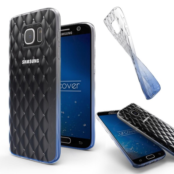 Samsung Galaxy S7 Luxus TPU Handy Hülle Schutz Cover Glitzer Diamant Schale Case