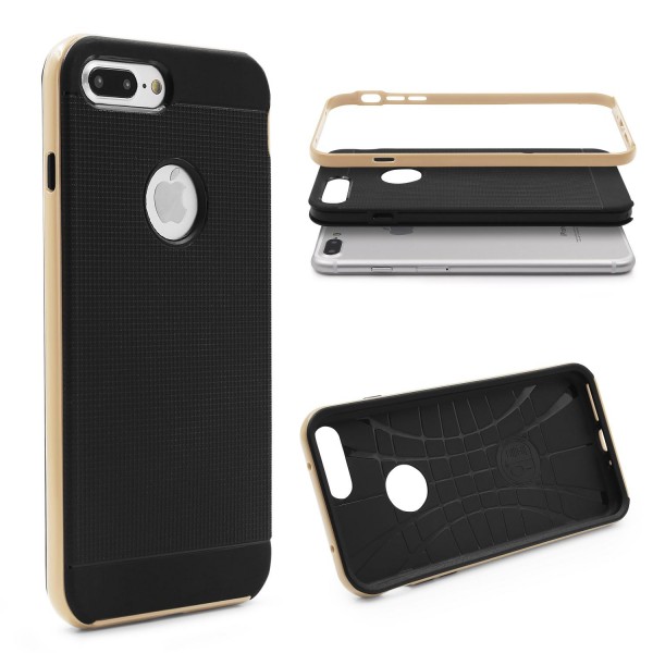 Apple iPhone 7 Plus Schutz Hülle Carbon Style Karbon Optik TPU Case Cover Etui