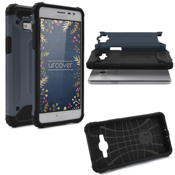 Samsung Galaxy J3 Pro OUTDOOR Schutz Hülle TOP Cover Back Case Carbon Optik Etui