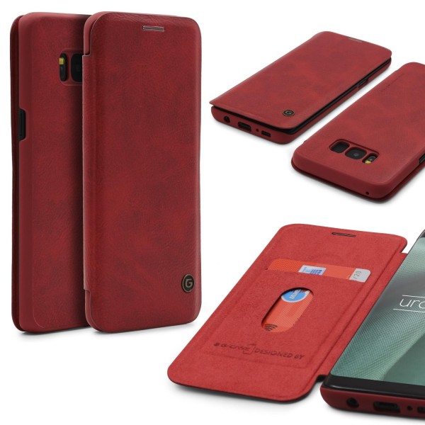 Urcover® Samsung Galaxy S8 Schutz Klapp Hülle Kartenfach Wallet Case Flip Cover