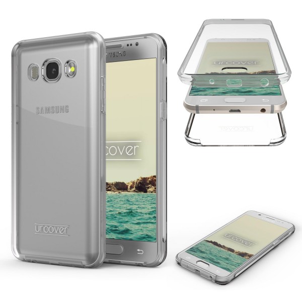 Urcover Samsung Galaxy J1 (2016) Touch Case 2.0 Hard Edition berühmt durch Galileo Rundum 360° Crystal Clear Schutzhülle