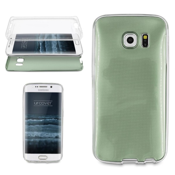 Samsung Galaxy S6 Edge 360 GRAD RUNDUM SCHUTZ Metalloptik TPU Hülle Cover Case
