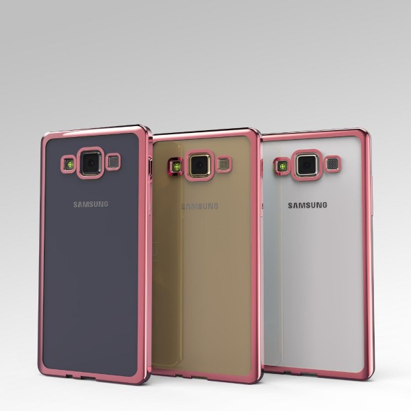 Samsung Galaxy A5 (2015) Hülle Spiegelrand klar Slim Cover Tasche Back Case Etui