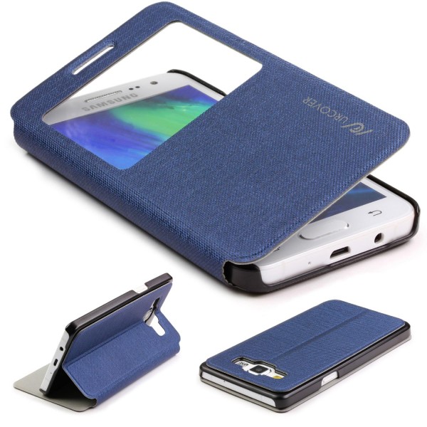 Samsung Galaxy A3 (2015) View Case Schutz Hülle Wallet Cover Etui Tasche
