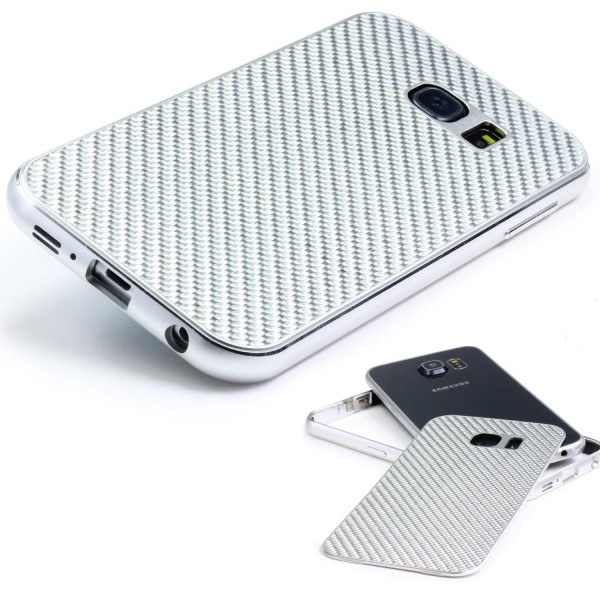 Samsung Galaxy S6 Original Urcover® Echt Carbon Bumper Case Cover Schutz Hülle