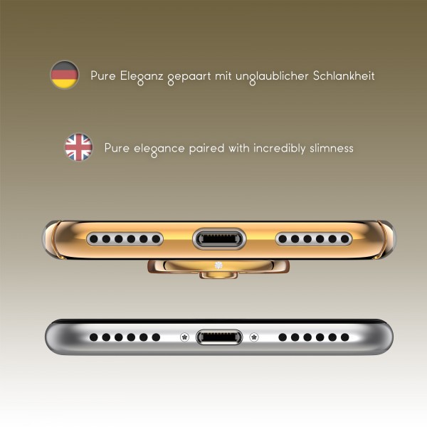 Urcover® Apple iPhone 7 Plus Hard-Cover Selfie Ring Schutzhülle Case Cover Transparent