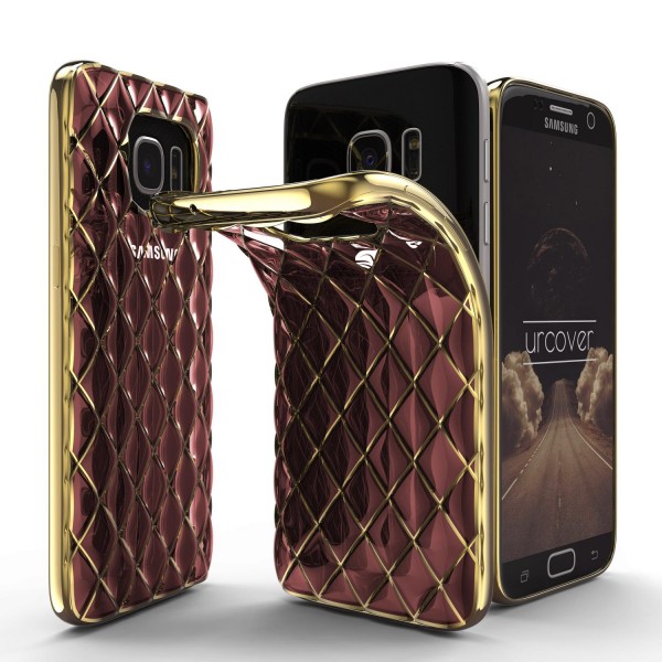 Urcover® Samsung Galaxy S7 Schutz Hülle Quilted Diamond Design Case Cover