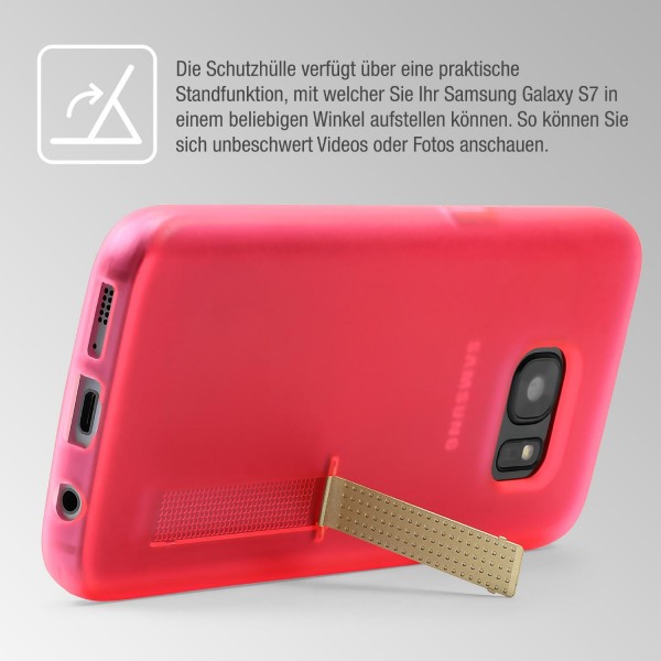 Urcover® Samsung Galaxy S7 Schutz Hülle mit Standfunktion Soft Case Cover