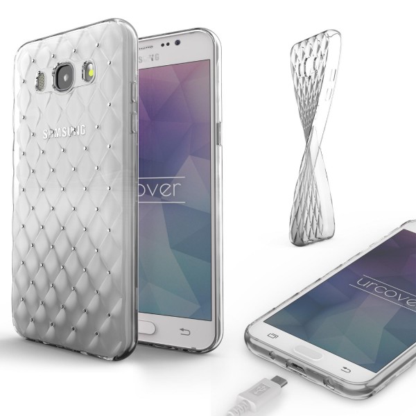 Samsung Galaxy J1 (2016) Luxus TPU Handy Hülle Schutz Cover Glitzer Diamant Case