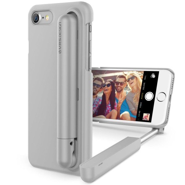 Apple iPhone 7 Selfie Stick Case Back Cover Foto-Stab Photo Stange Hülle Schale