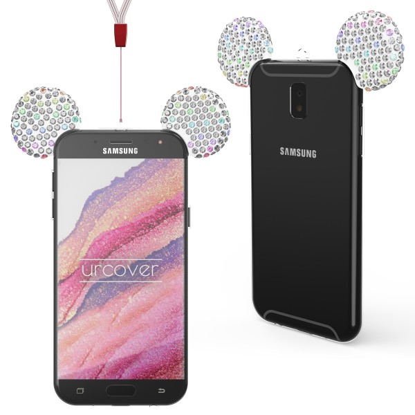 Urcover Samsung Galaxy J5 (2017 Europa) TPU Maus Ohren Bling Ear Edition Schutz Hülle Cover Glitzer