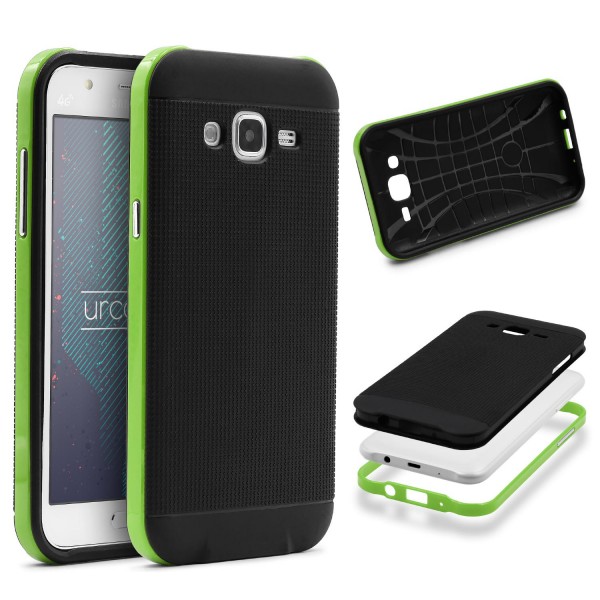 Samsung Galaxy J7 (2015) Schutz Hülle Carbon Style Karbon Optik TPU Case Cover