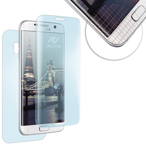 Urcover® Samsung Galaxy S7 Edge vorgebogene Display Schutz Folie Crystal Clear