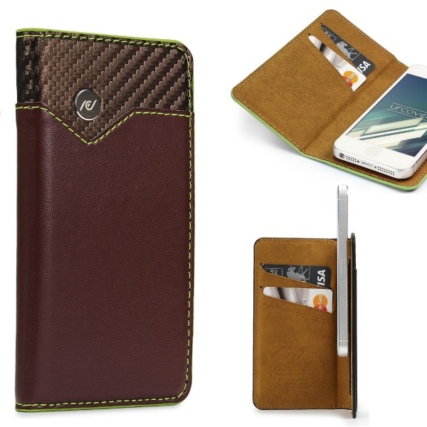 Urcover® Apple iPhone 6 Plus / 6s Plus Schutzhülle Kartenfach Wallet Flip Cover