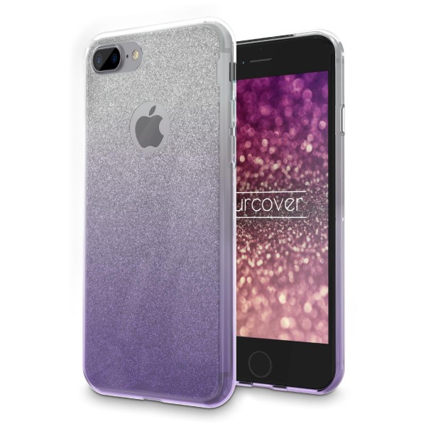 Urcover® Apple iPhone 7 Plus Schutz Hülle Glitzer Soft Case Cover Tasche Etui