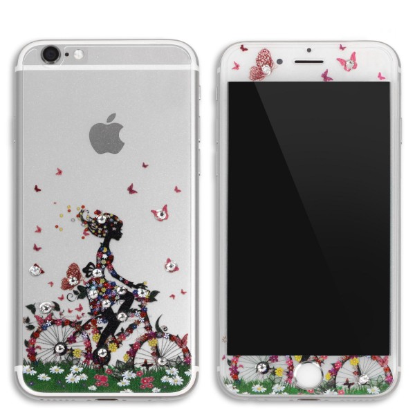 Urcover® Apple iPhone 6 / 6s Glas Panzerfolie Muster Design Cover Folie Klar