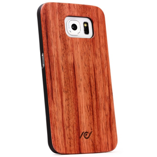 Samsung Galaxy S6 Echt Holz Backcase Schutz Hülle Cover Case Schale Wood Style