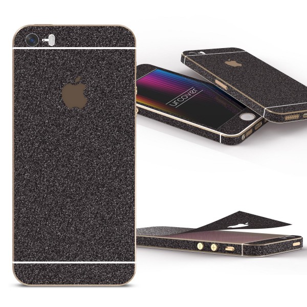 Apple iPhone 5 / 5s / SE (1. Gen. 2016) Glitzer Folie Aufkleben Regenbogen Farbig Diamond Bling