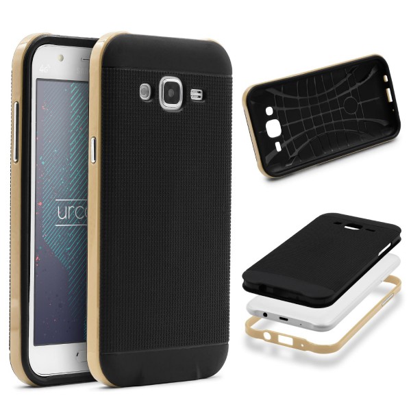 Samsung Galaxy J3 (2015) Schutz Hülle Carbon Style Karbon Optik TPU Case Cover