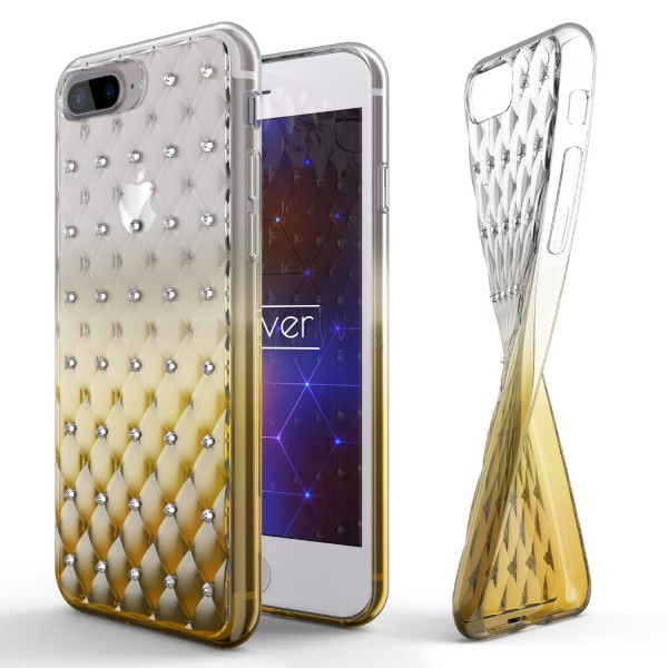 Apple iPhone 7 Plus Luxus TPU Handy Hülle Schutz Cover Glitzer Diamant Case Etui