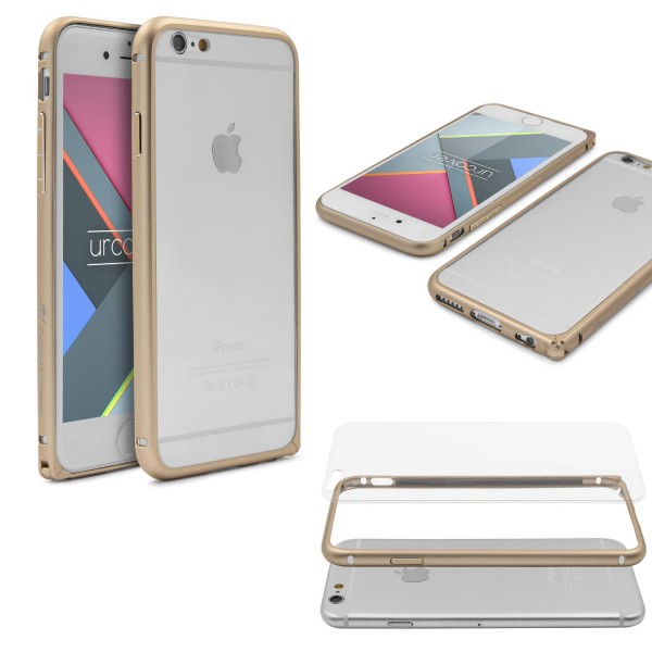 Urcover® Apple iPhone 6 / 6s Aluminium Schutz Bumper Case Hülle Cover transparent
