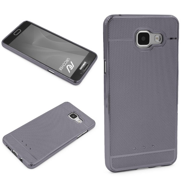 Urcover® Samsung Galaxy A5 (2016) Schutz Hülle Metall Optik Silikon Soft Case