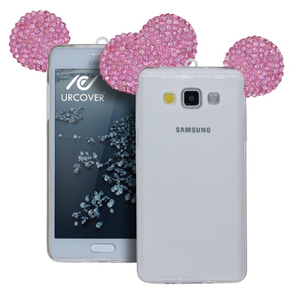 Samsung Galaxy A5 (2015) Maus Strass Ohren Bling Ear Schutz Hülle Glitzer Cover