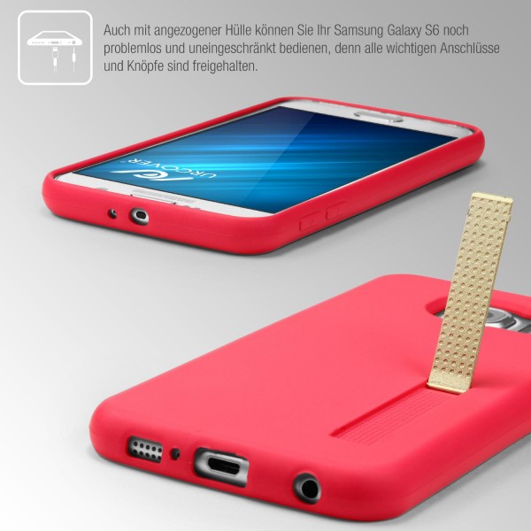 Urcover® Samsung Galaxy S6 Schutz Hülle mit Standfunktion Soft Case Cover Tasche