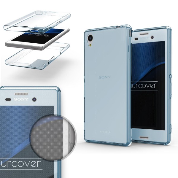 Sony Xperia M4 TPU Case 360 Grad Schutz Hülle Etui Cover Touch Case