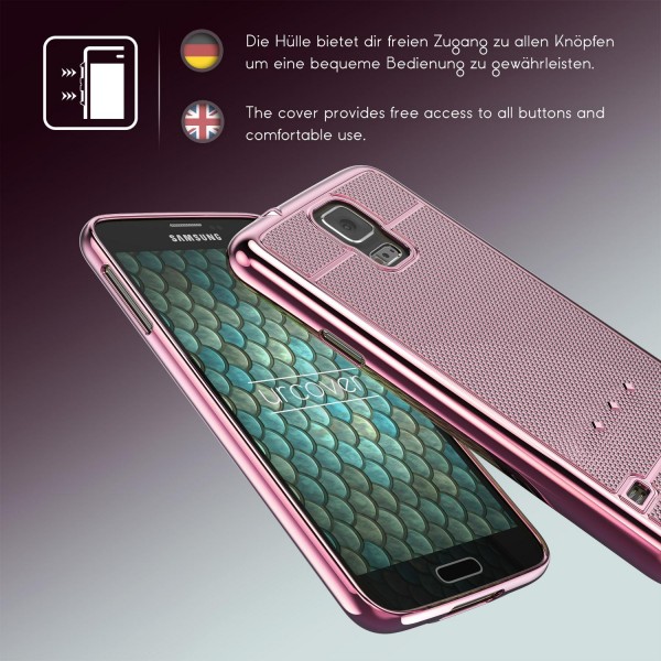 Urcover® Samsung Galaxy S5 Schutz Hülle Metall Optik Silikon Soft Back Case