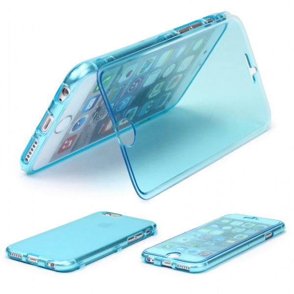 Apple iPhone 6 / 6s Rundum Schutz Hülle 360 Grad Wallet Touch Case Cover Etui