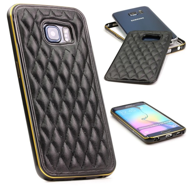 Urcover® Handy Schutz Hülle Samsung Galaxy S6 Edge Case Quilted Diamand Cover