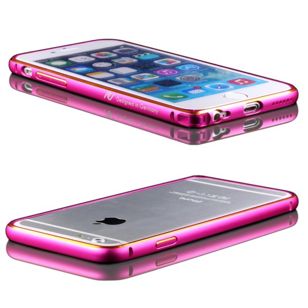 Urcover® Apple iPhone 6 / 6s Alu Bumper Schutz Rahmen Case Cover Klickverschluss