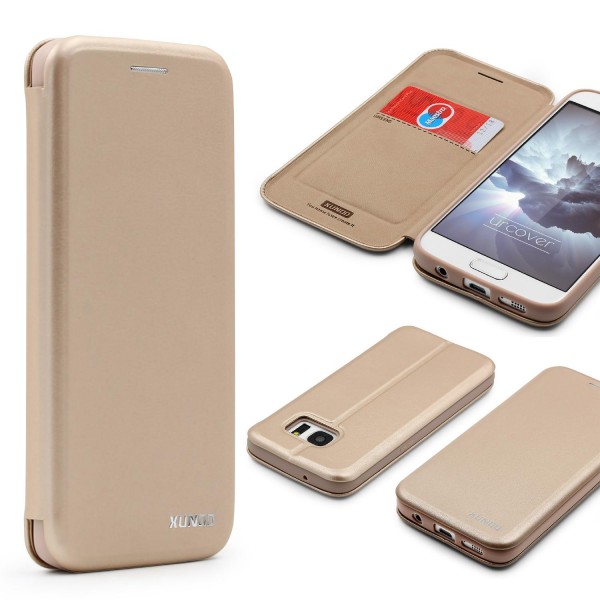 Urcover® Samsung Galaxy S7 Edge Schutzhülle Kartenfach Ständer Case Cover Etui