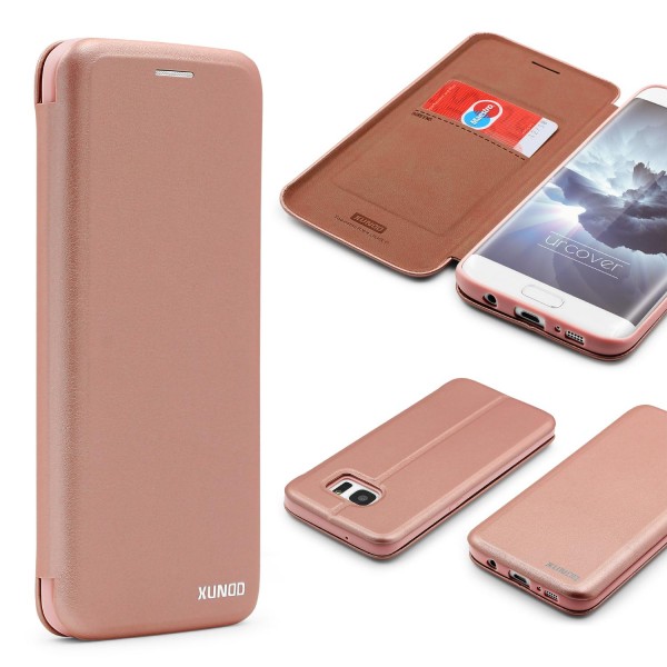 Urcover® Samsung Galaxy S7 Edge Schutzhülle Kartenfach Ständer Case Cover Etui