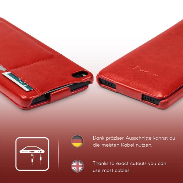 Huawei P8 Handy Klapp Tasche Flip Case Cover Schutzhülle Etui Wallet Kunst-Leder