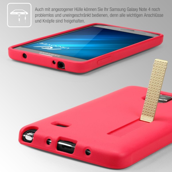 Urcover® Samsung Galaxy Note 4 Schutz Hülle mit Standfunktion Soft Case Cover