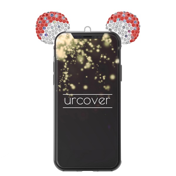 Urcover® Apple iPhone X / XS TPU Maus Ohren Bling Ear Edition Schutz Hülle Cover Glitzer