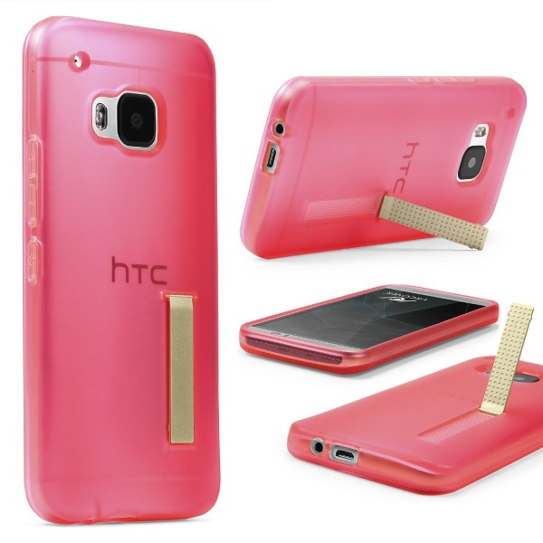 Urcover® HTC One M9 Schutz Hülle mit Standfunktion Soft Case Cover Tasche Etui