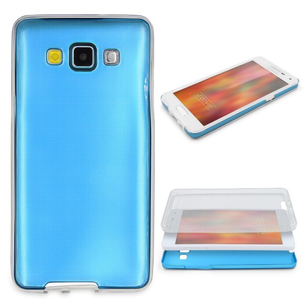 Samsung Galaxy A7 (2015) 360 GRAD RUNDUM SCHUTZ Metalloptik TPU Hülle Cover Case