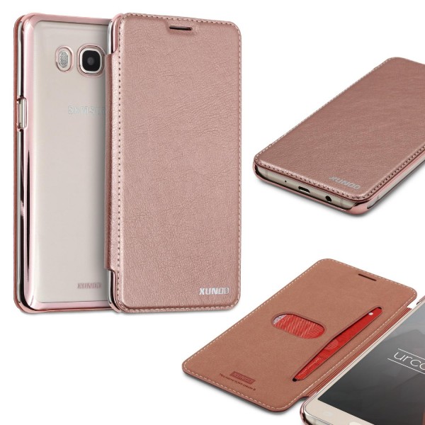 Samsung Galaxy J3 (2015) Schutzhülle Wallet Klapp Cover Flip Case Tasche Etui