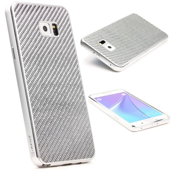 Samsung Galaxy Note 5 Echt Carbon Back Case Handy Schutz Hülle Bumper Alu Karbon