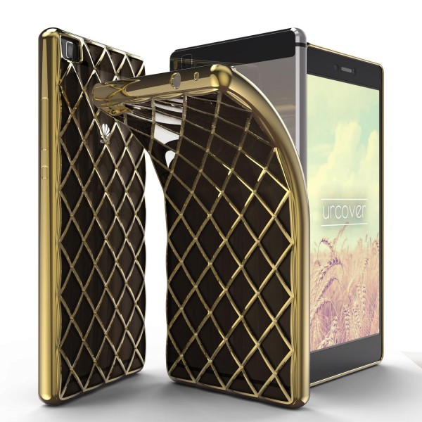 Urcover® Huawei P8 Schutz Hülle Quilted Diamond Design Case Cover Tasche Schale